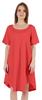 Inkmeso Noční košile pro ženy s krátkým rukávem W Noční košile s kulatým výstřihem Jersey tunika