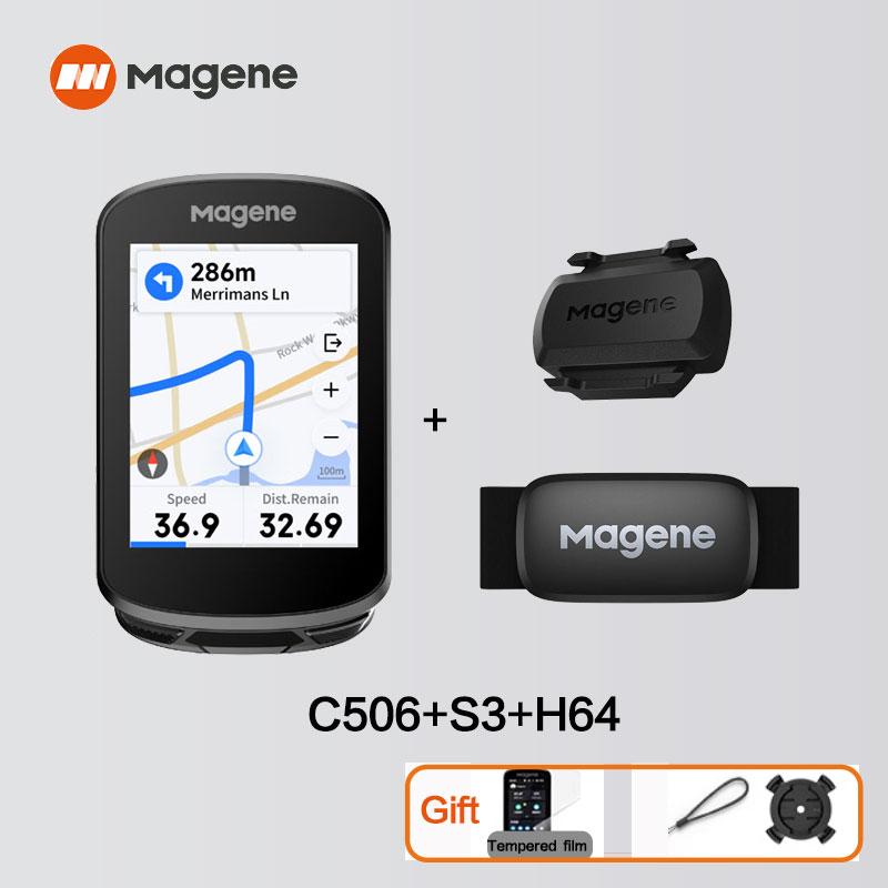 

Magene C506 GPS Велокомп ютер Навігація WiFi Спідометр Кольоровий Сенсорний Екран MTB Дорожній Велосипед Одометр Повідомлення про Тренування з Велоспорту C506 and S3H64