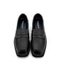 Miamiproject 2191 Getafe Cowhide Square-Toe Penny Loafers Vantablack