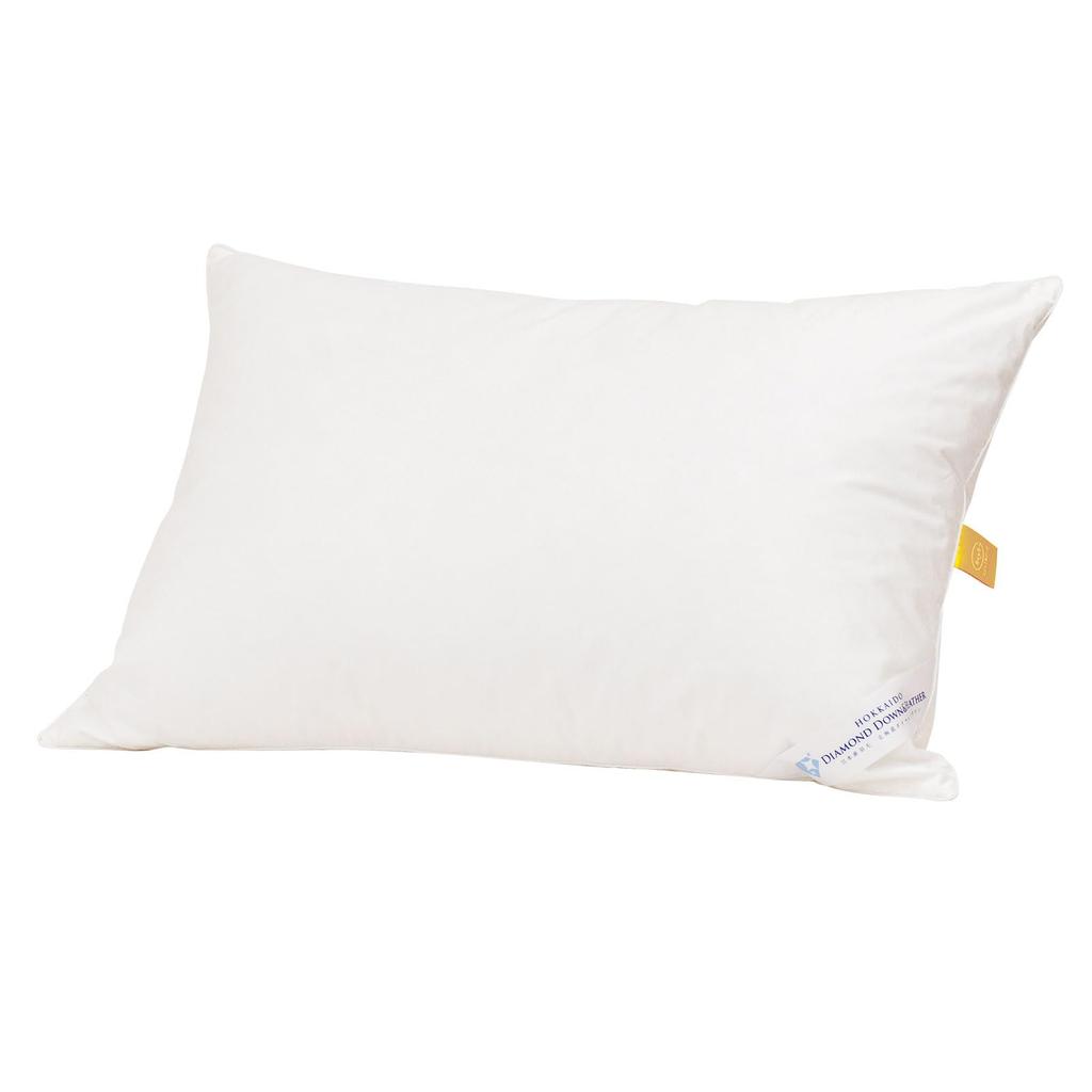 Futon Kobo Goo Goo Hokkaido Down & Feather Pillow, Medium, 43cm x 63cm, Made in Japan, Perfect for Sleeping, Feather Pillow, Made in Japan