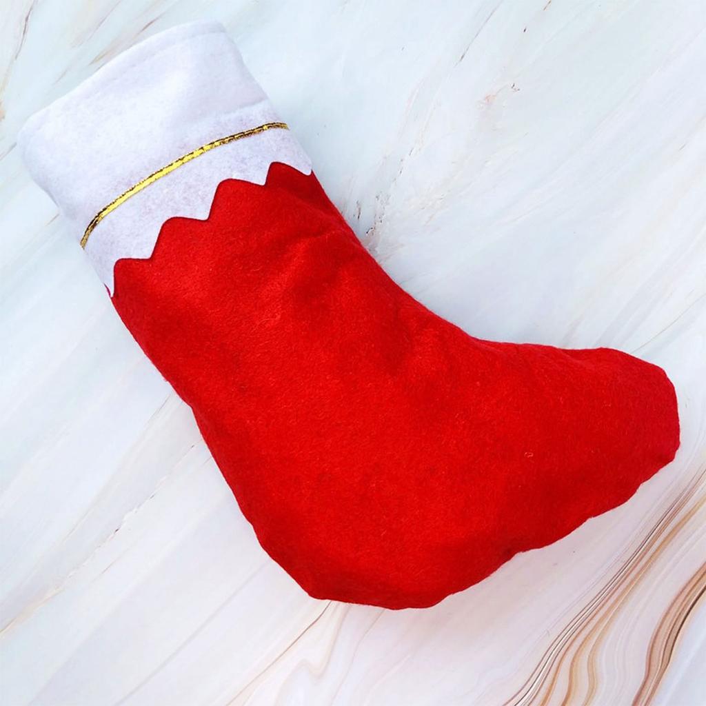 Festive Christmas Stockings Non-woven Fabric Hanging Socks Candy Gift Bag Decorations for Tree Pendant Holiday Party
