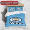 3pcs Duvet Cover Set (1*Duvet Cover + 2*Pillowcase, Without Core), Custom Name Manchester City FC Pattern Bedding Set, Home Bedroom Decor Gift