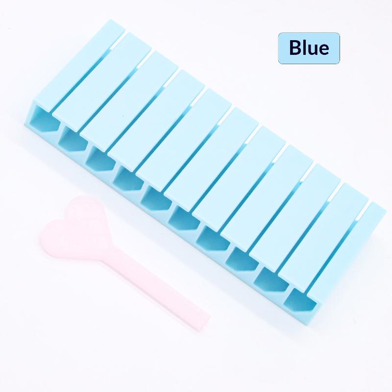 Nail Foil Storage Box 10 Grids Transfer Paper Organizer Macaron Colored Slot Nail Sticker Foil Container for Home Salon A4