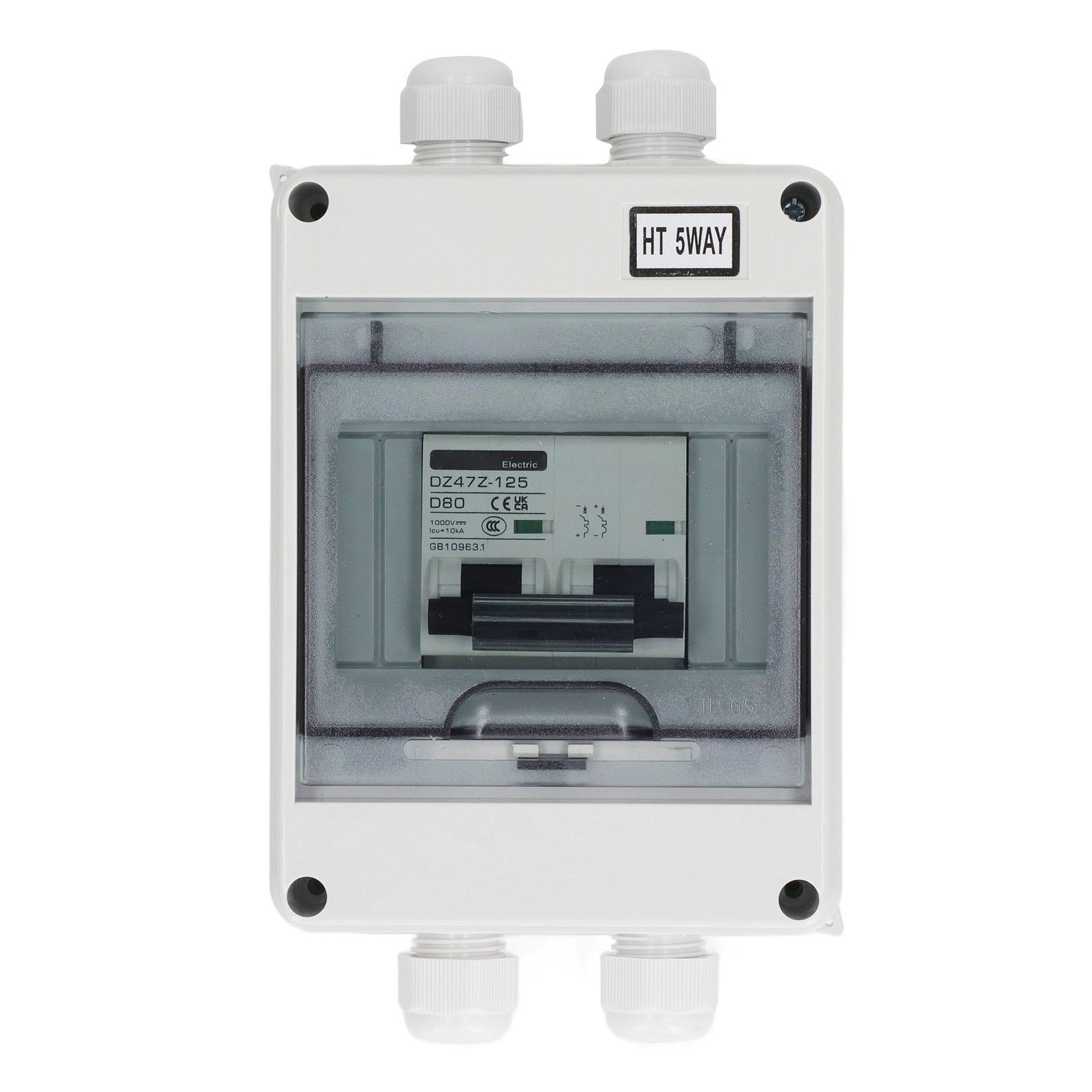 

80A 2P Miniature Circuit Breaker IP65 Waterproof 1000VDC Disconnect Switch for Solar PV System