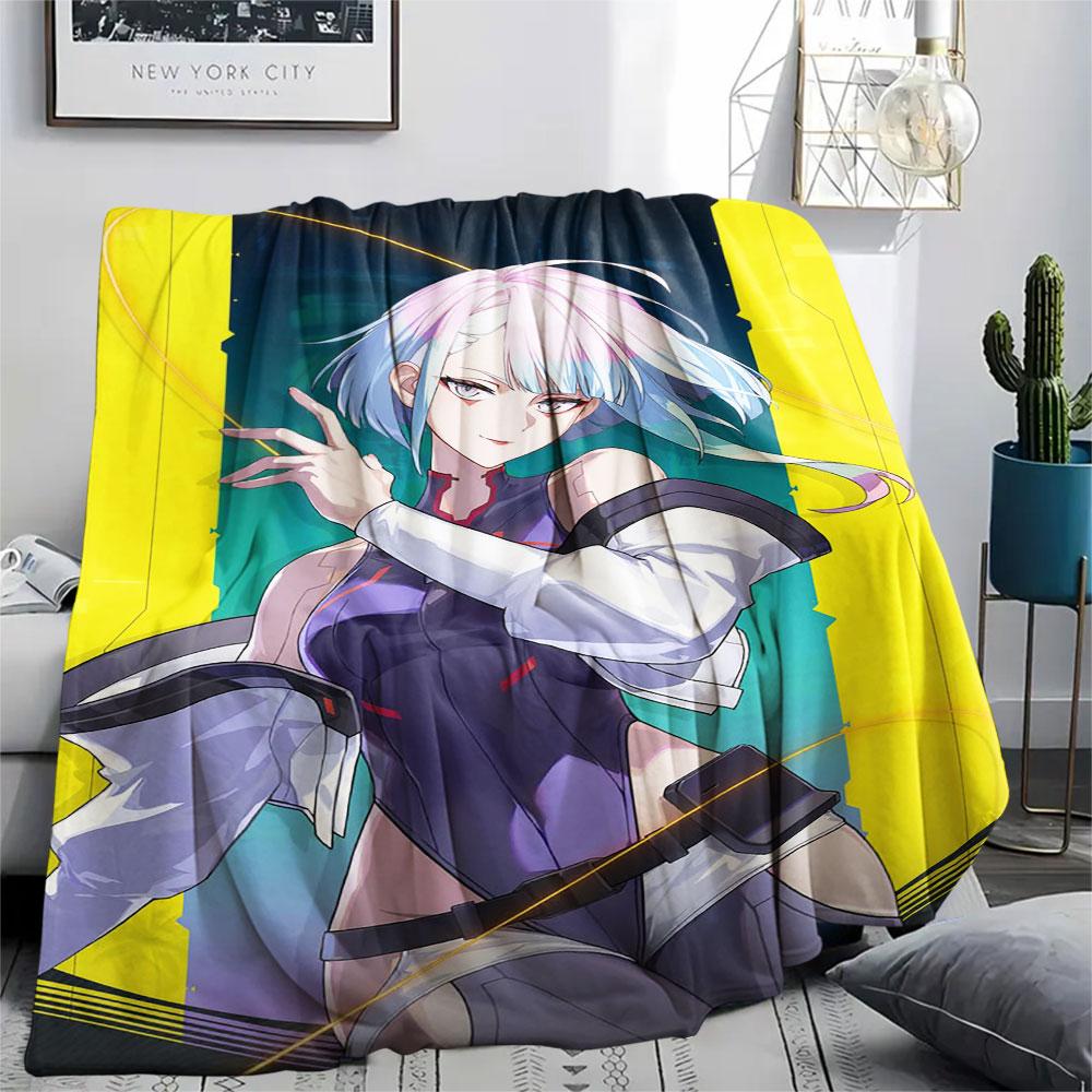 1PC Lucyna Kushinada Patterned Flannel Blanket Suitable For All Seasons for Home Decor Warmth and Comfort Gifts Holiday Present