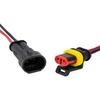Medsuo 5 Sets 2 Pin Way Car Auto Super Sealed Waterproof Electrical Connectors Plug Socket Kit with Wire AWG Gauge Marine