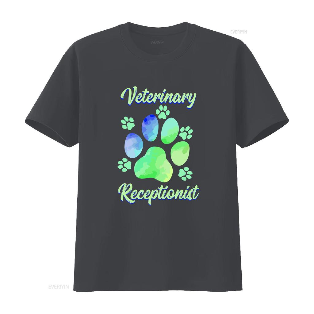 Vet Tech T Shirt Reception Veterinarian Animal Veterinary Receptionist Vintage Washed Fashion Soft Streetwear Stylish Casual