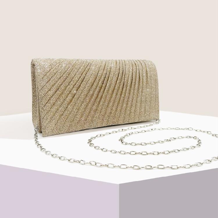 Clutch Purses Sparkling Party Handbag Glitter Party Wedding Handbag with Chain