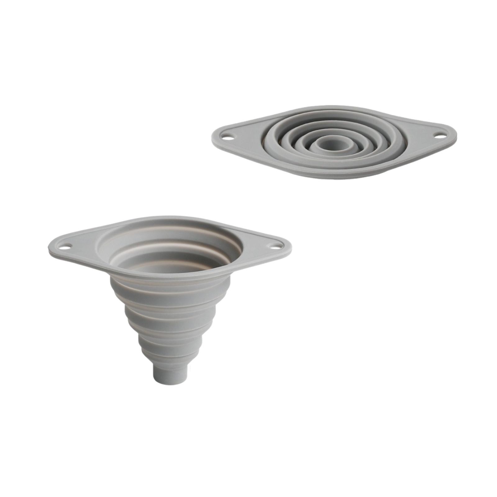 Silicone funnel Large diameter foldable telescopic oil pouring wine separation oil funnel Household kitchen refueling funnel