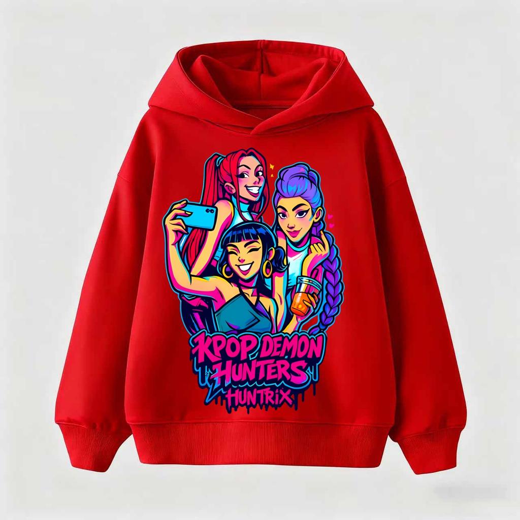 Children's Hoodie Kpop Demon Hunter Saja Boys Children-Hoodie Harajuku Boys Girls Pullover Tops