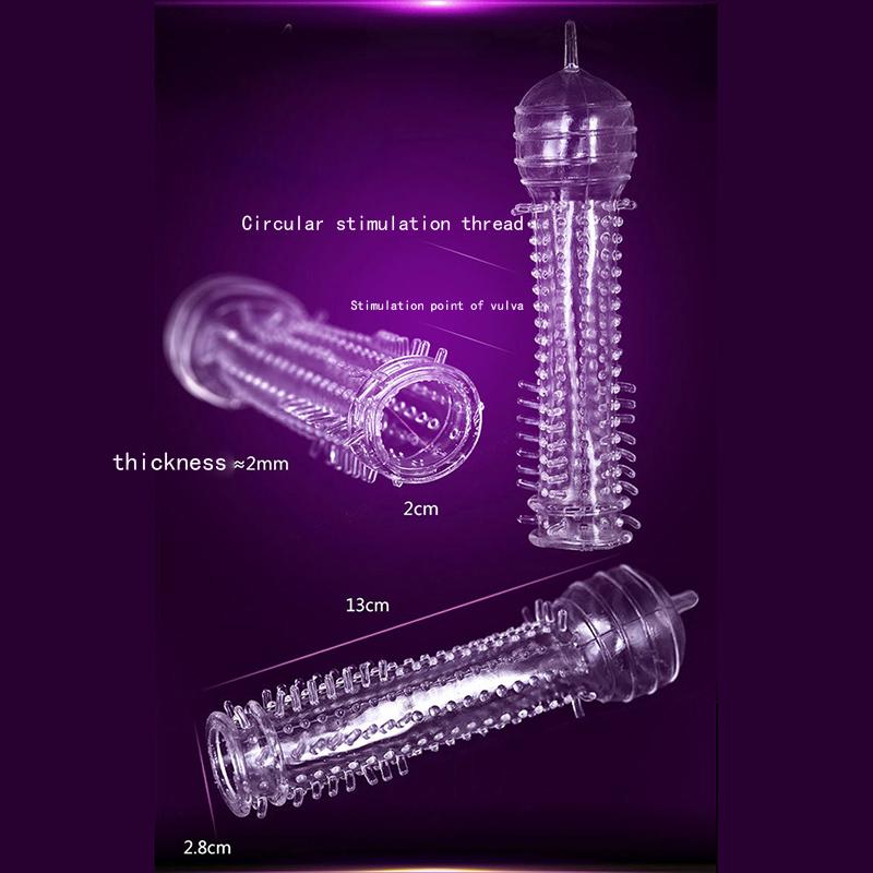 Dick Extensions Condom Penis Sleeve Male Enlargement Men Delay Spray