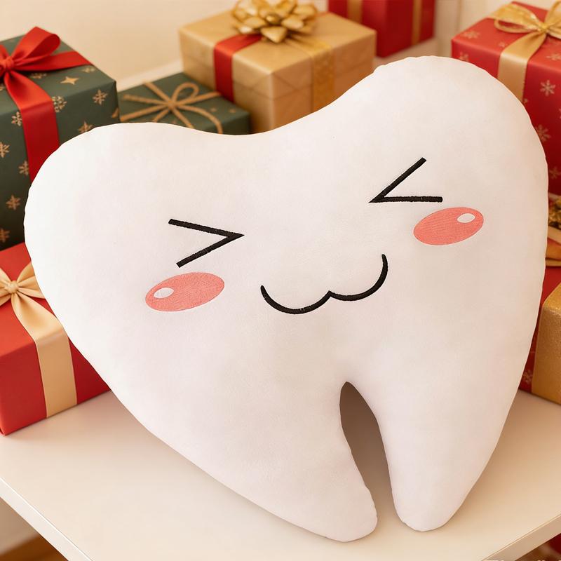 Lovely Tooth Plush Toy Cute White Teeth Doll Stuffed Soft Pillow Simulation 20-40Cm Funny Sofa Cushion Decor Gift Children Girll