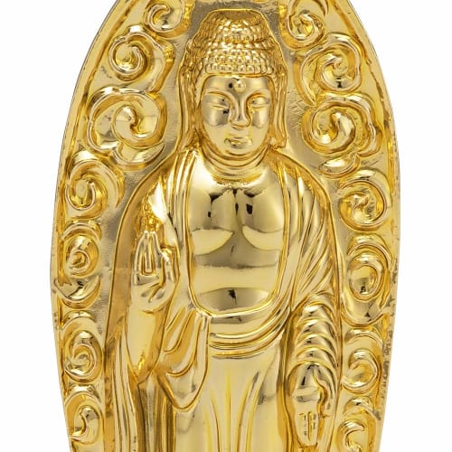 Buddhist Altar Shop Takita Shoten: Amitabha Buddha Statue (for Those Born In the Year of the Dog or Pig) Alloy (7.3cm High X 2.6cm Wide) [Crafted by K