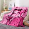 1PC Pink Panther Print Flannel Blanket, High Quality Comfortable for All Seasons, Home Decor, Warmth and Comfort, Perfect for Christmas Gifts