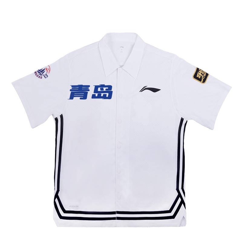 

Li Ning Серия CBA Команда Циндао Влагоотводящая Быстросохнущая Рубашка-поло Письмо Винтажная Баскетбольная с Коротким Рукавом Унисекс Рубашки Белая ATSU995-1 L