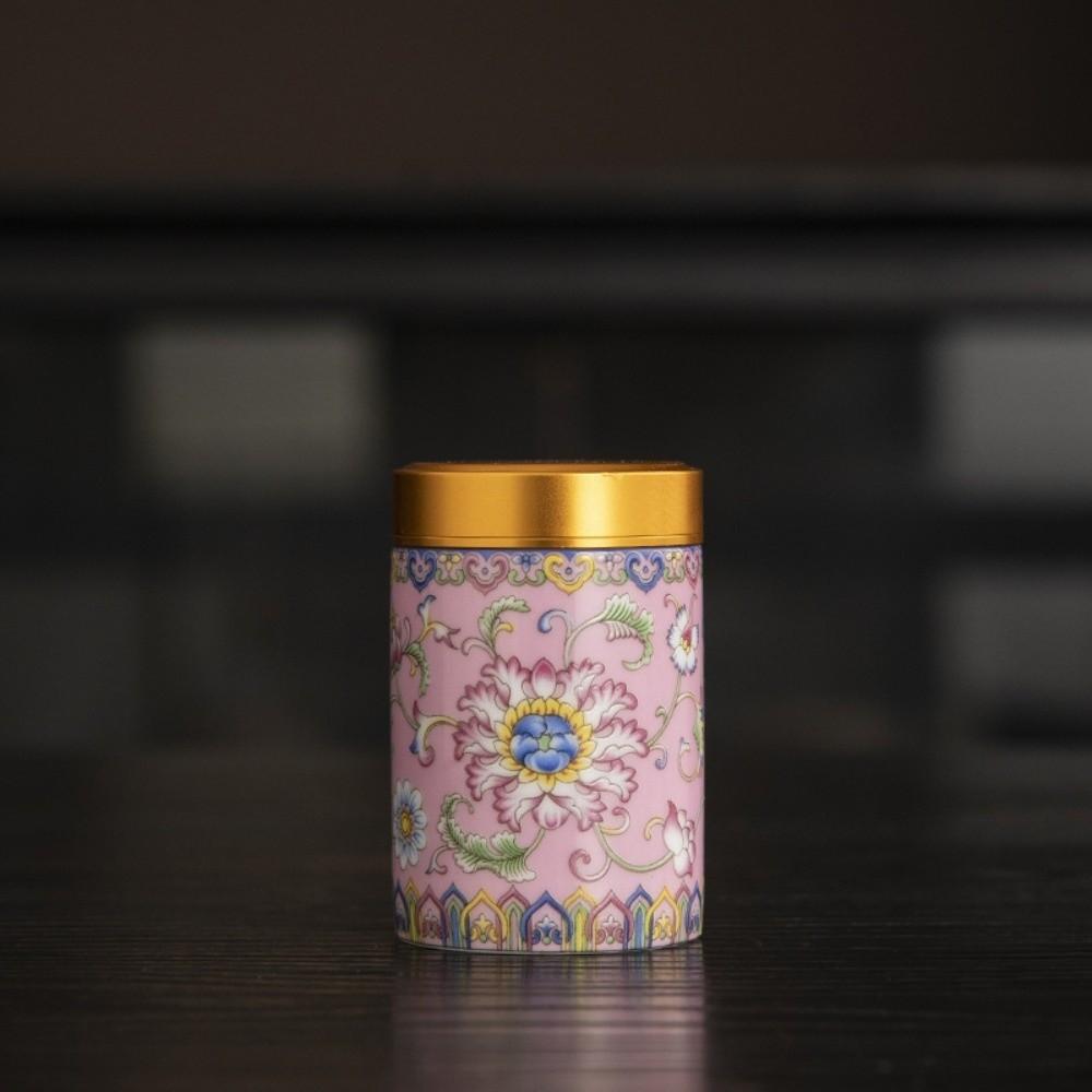 

Mini Tea Packaging Box Ceramic Green Tea Canister Sealed Jar Empty Tea Tin Can Green Black Tea