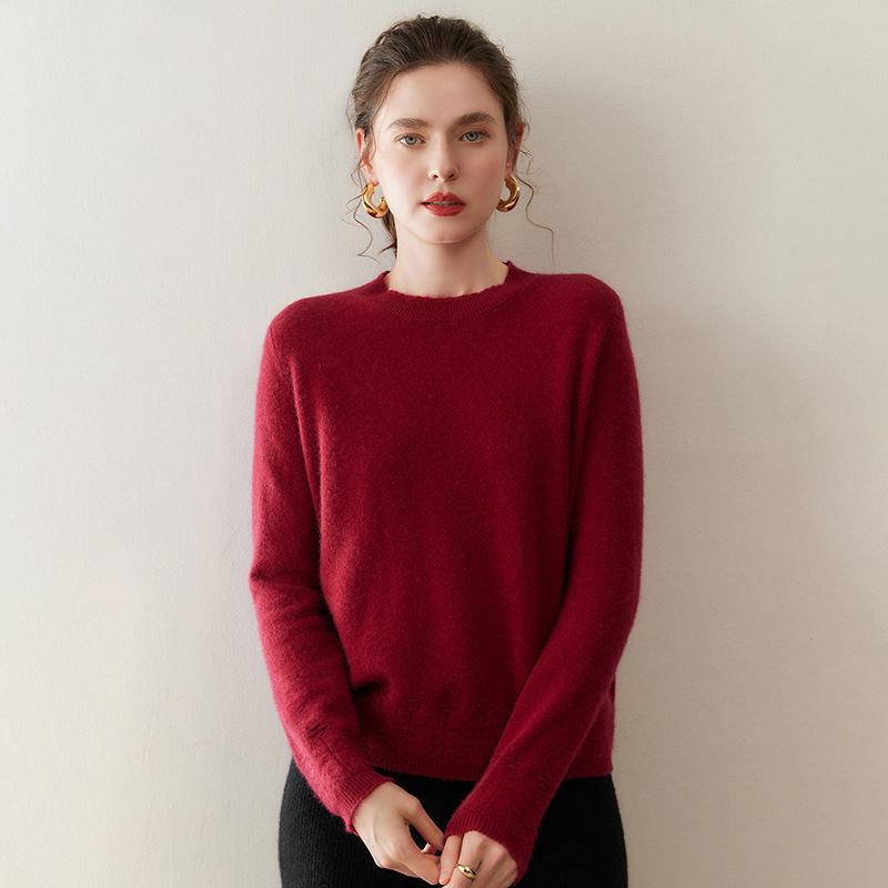 2025 Autumn-Winter Women's Cashmere Round Neck Pullover Sweater