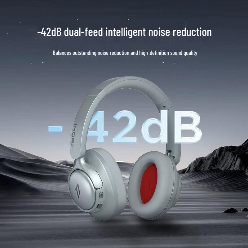 1MORE Noise-Cancelling Bluetooth Over-Ear Headphones HC905S