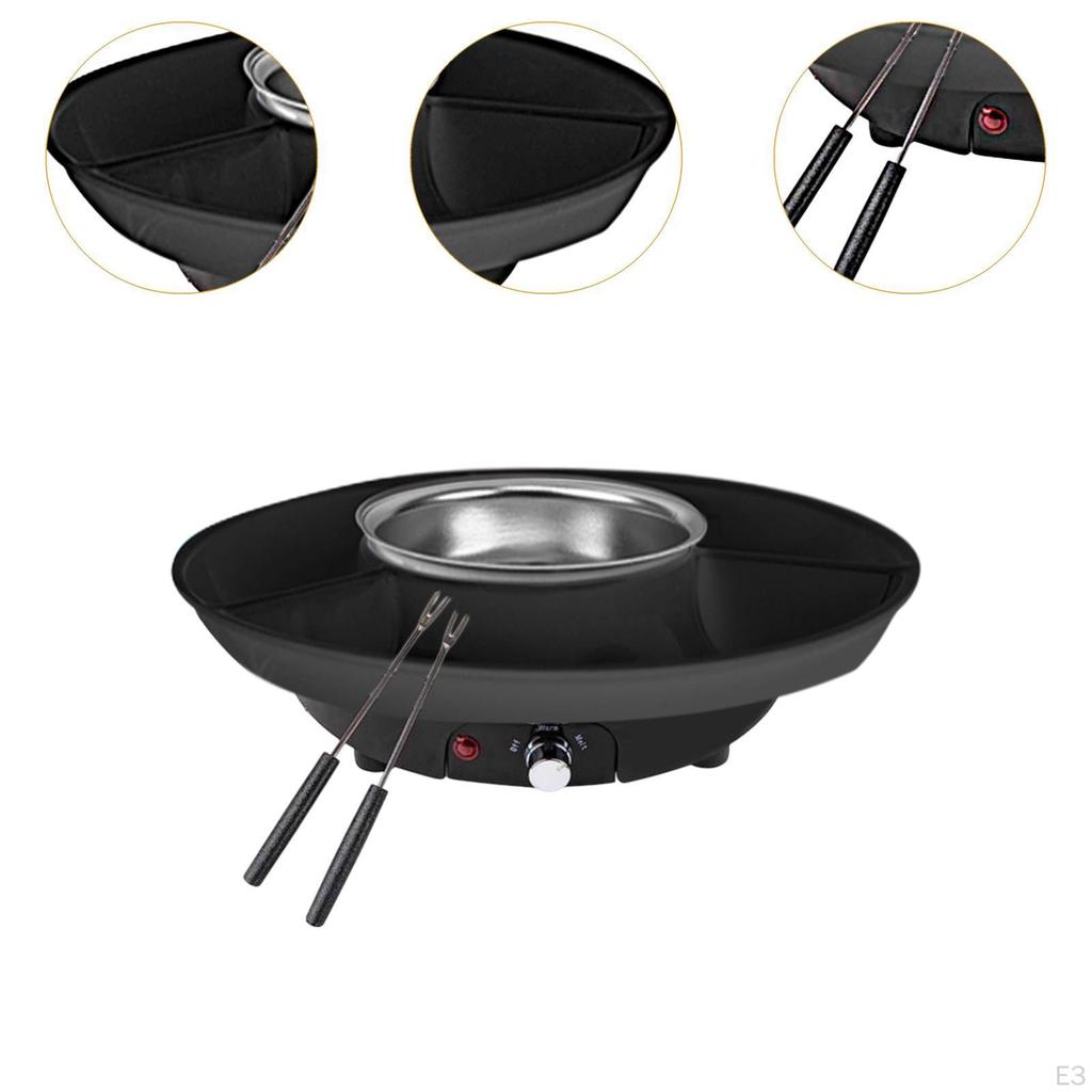 Elektrická fondue sada EU zástrčka Kuchyňské pomůcky na namáčení Předkrmy Cukrovinky Bílá