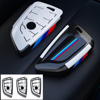 Caja de Modificación de Llave de Coche Cubierta de Llavero de Fibra de Carbono para BMW Serie 3 Serie 5 Serie 6 X3 X5 X6 Estuche para Llavero Remoto Inteligente de Coche