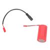 NonConductive LR20 D Battery Adapter Spacer Tube Featuring 5.5x2.1mm Female Port For External Adapter Connection