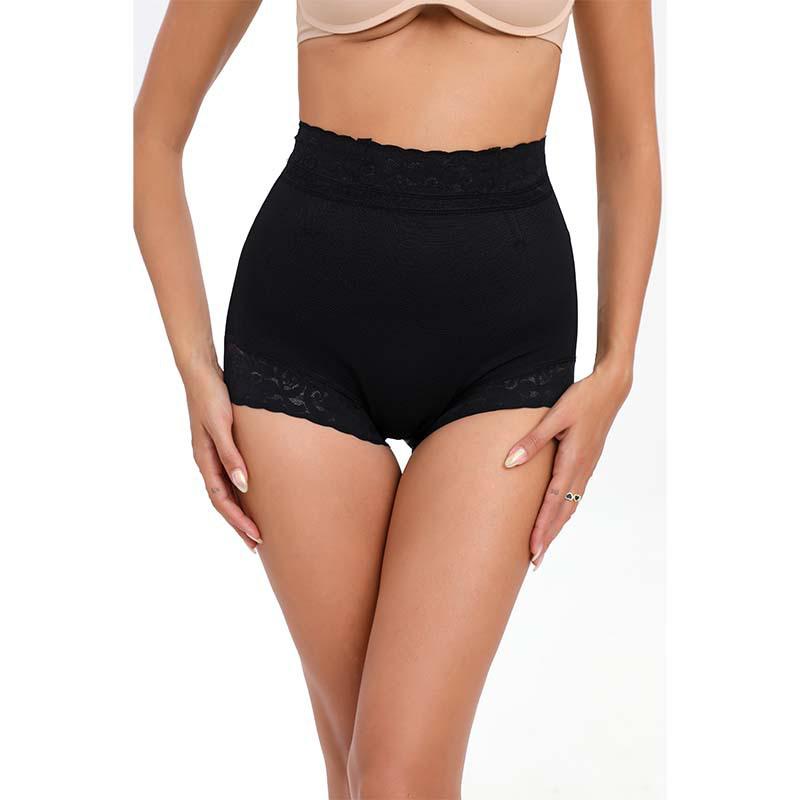 New European & American Tummy Control Anti-Slip Lace Shaping Shorts - Women's Hip Lifting Flat Leg Shorts