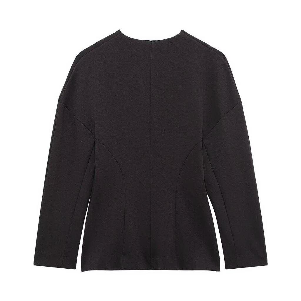 2025 Spring Women's European & American Style Double-Sided Long Sleeve Suit Jacket