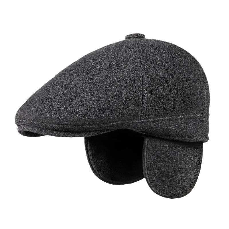 In the Elderly Hat Men Winter Old Man Dad Ear Protector Cap Grandpa Velvet Autumn and Winter Old Man Warm
