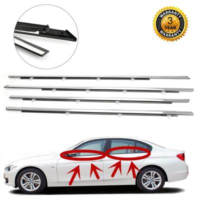 4pcs Chrome Weatherstrip Window Moulding Trim Seal Belt Fits For Accord 2008-2012