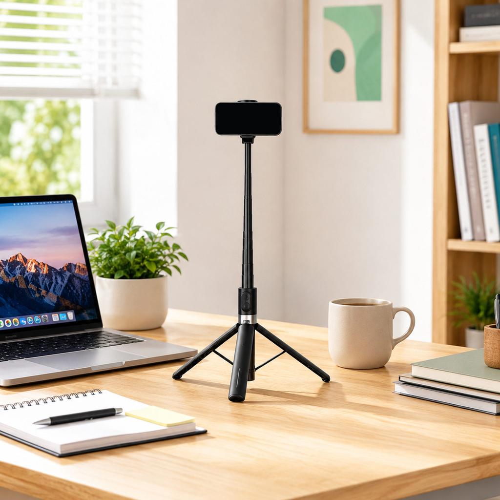 Selfiestick Statief voor Smartphone en Camera, Draagbaar Telefoon Statief Stand