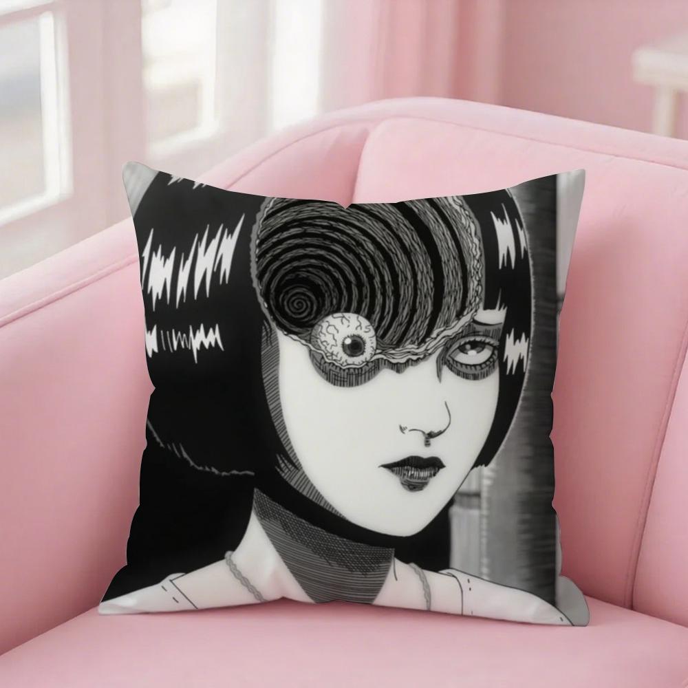 J-Junji I-Ito Terror Manga Tomie Kissenbezug Quadratisches Sofa Mit Für Muster Bequeme Kissenbezug