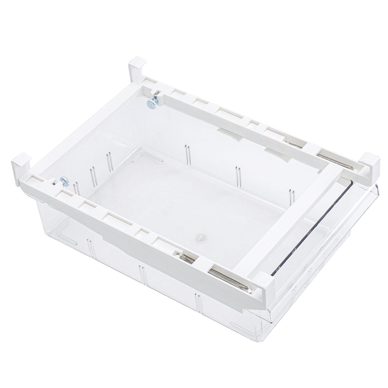

Refrigerator Drawer Large Capacity Transparent Rectangular Fridge Under Shelf Drawer Fridge Organizer Bin for Kitchens