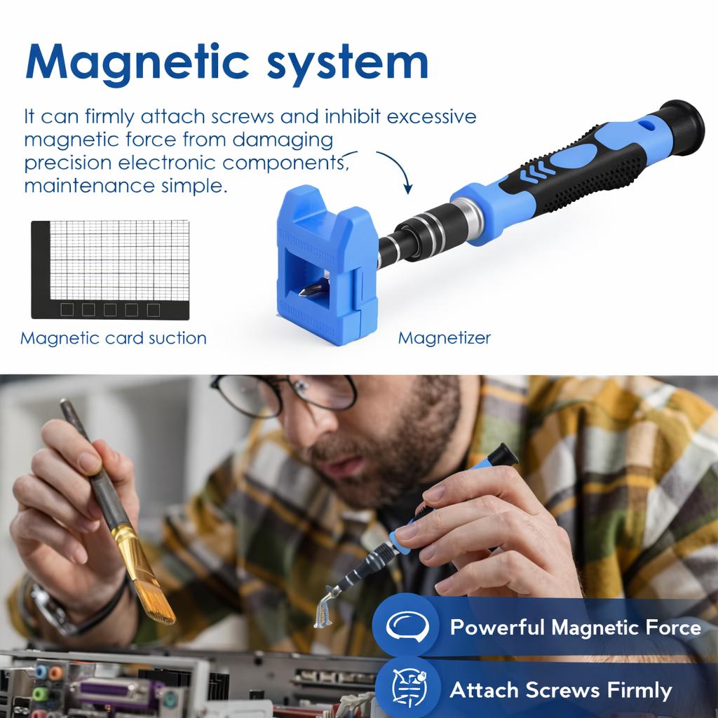 Electronics Precision Screwdriver Sets 142-Piece with 120 Bits Magnetic Repair Tool Kit for Computer Cell Phone Game Console