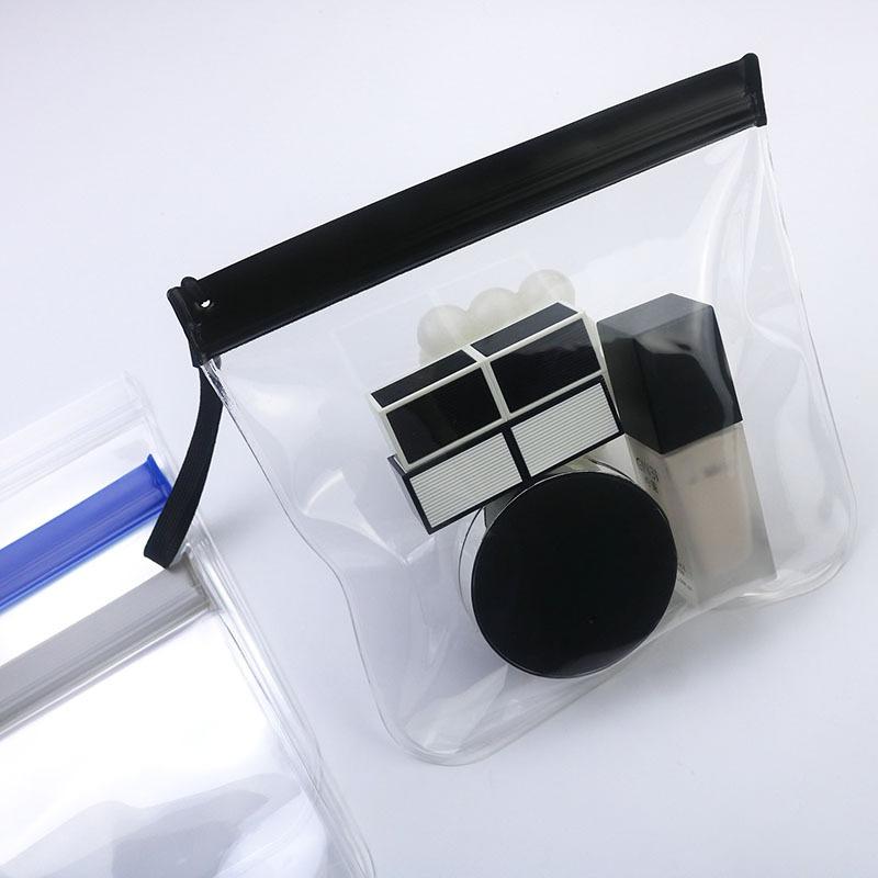 2pcs EVA Transparent Travel Toiletry Bag Waterproof Sealed Cosmetic Organizer Portable Wash Pouch for Storage Cleaning