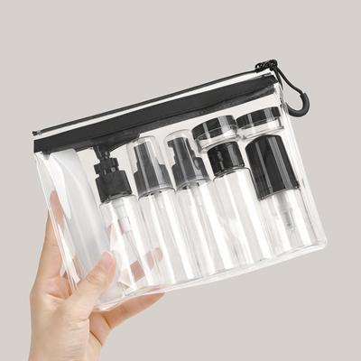 Dozownik Butelek Podróżnych Butelka z Pompką do Balsamu Przezroczyste Butelki Podróżne na Przybory Toaletowe Szczelne na Makijaż Pojemniki Kosmetyczne