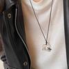 Elegant Headphone Pendant Necklace For Women Stylish Layering Jewelry Gift Trendy Minimalist Neck Chain Accessory