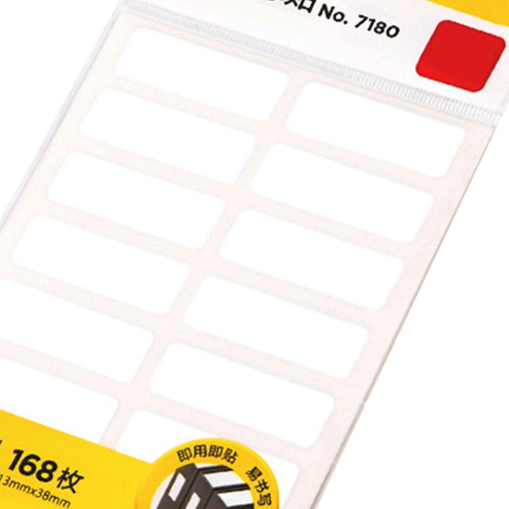 168 ks Bílých Samolepicích Štítků 13x38mm Vysoká Přilnavost Dlouhotrvající Odstranitelné Prázdné Samolepky