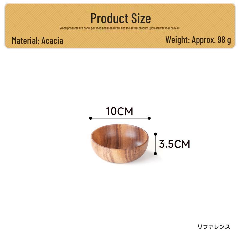 Acacia Wood Round Snack & Dessert Tray
