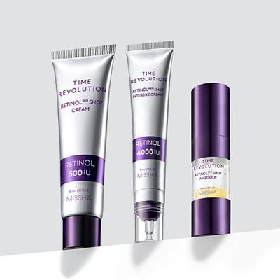Time Revolution 3-delige Retinol Set (500IE Ampul + 500IE Crème + 4000IE Crème)