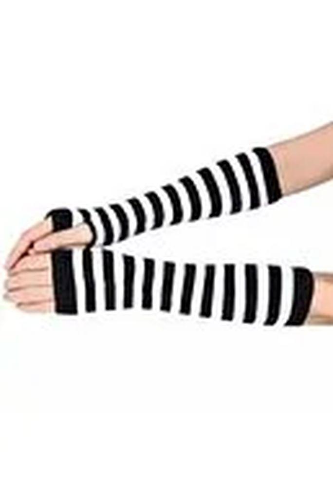 

Аниме Гранж Панк Черный Белый Полосатый Рукав