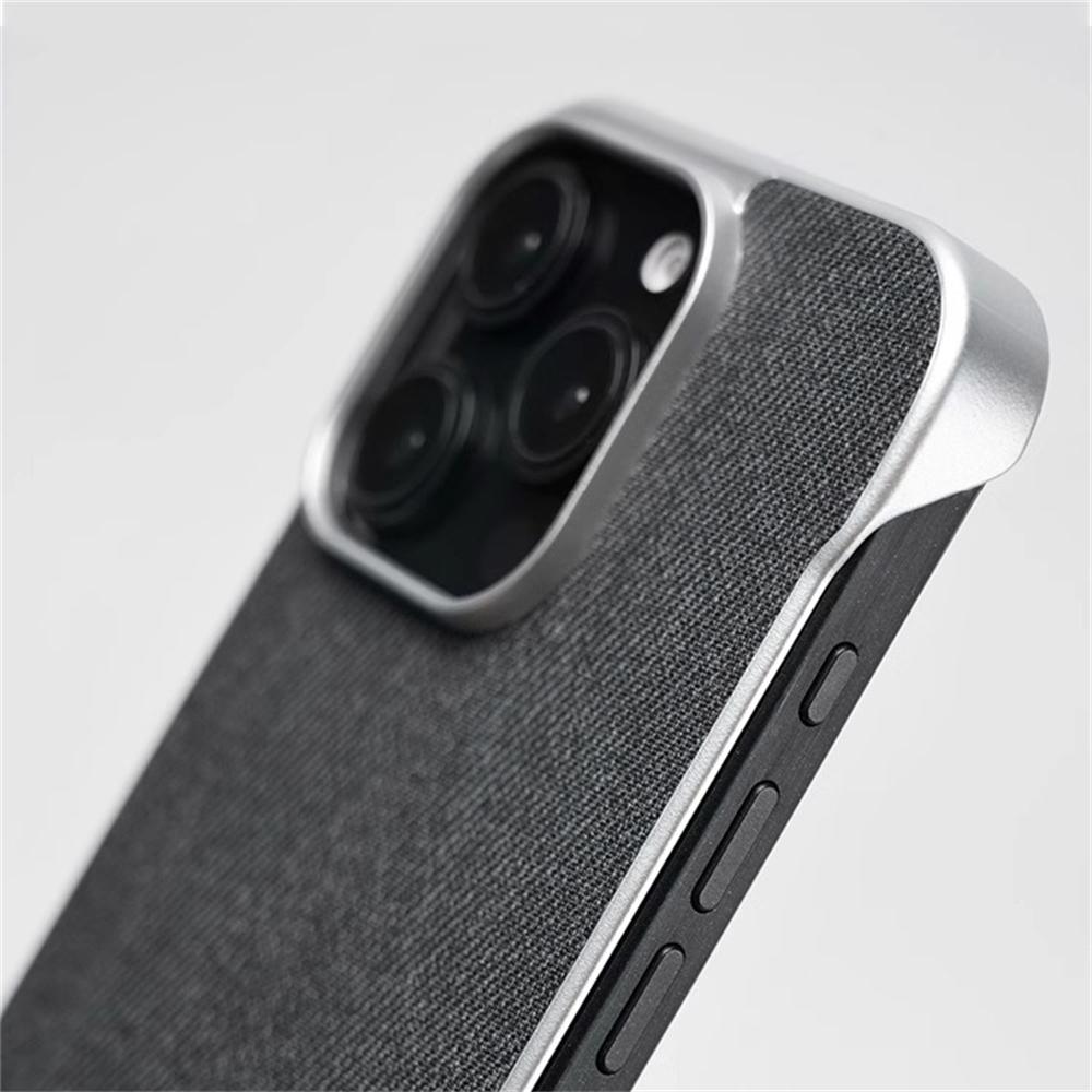 Ultra Thin Light Frameless Cloth Texture Slim Case For iPhone 17 Air 16 Pro Max 15 14 For Magsafe Magnetic Wireless charge Cover