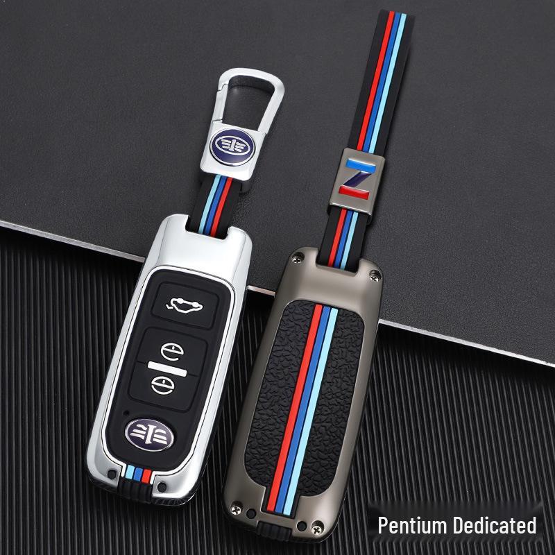 

Silicone Key Cover for Besturn B30, FAW Senya R7, R9, and Junpai A70 G silver single shell