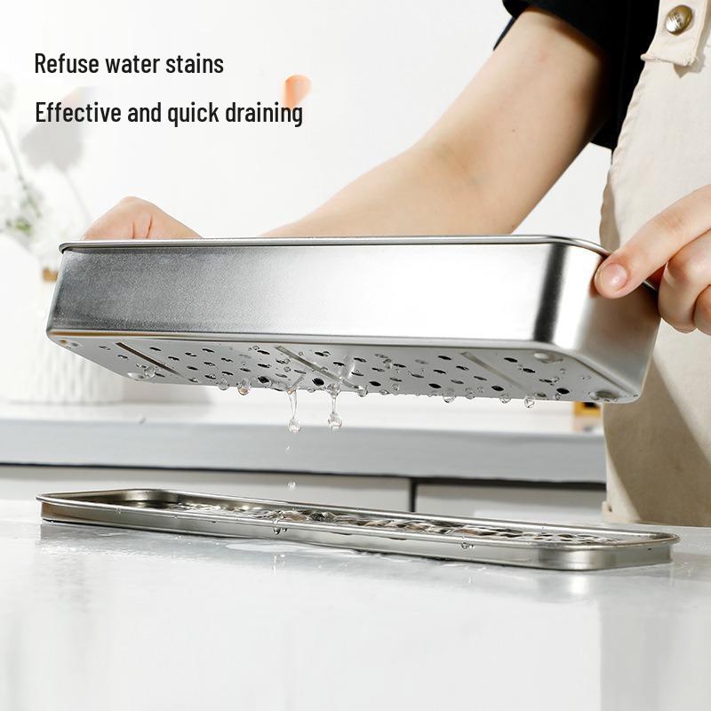 Stainless Steel Portable Cutlery Storage Box - Waterproof & Mildew-Proof for Outdoor Picnics