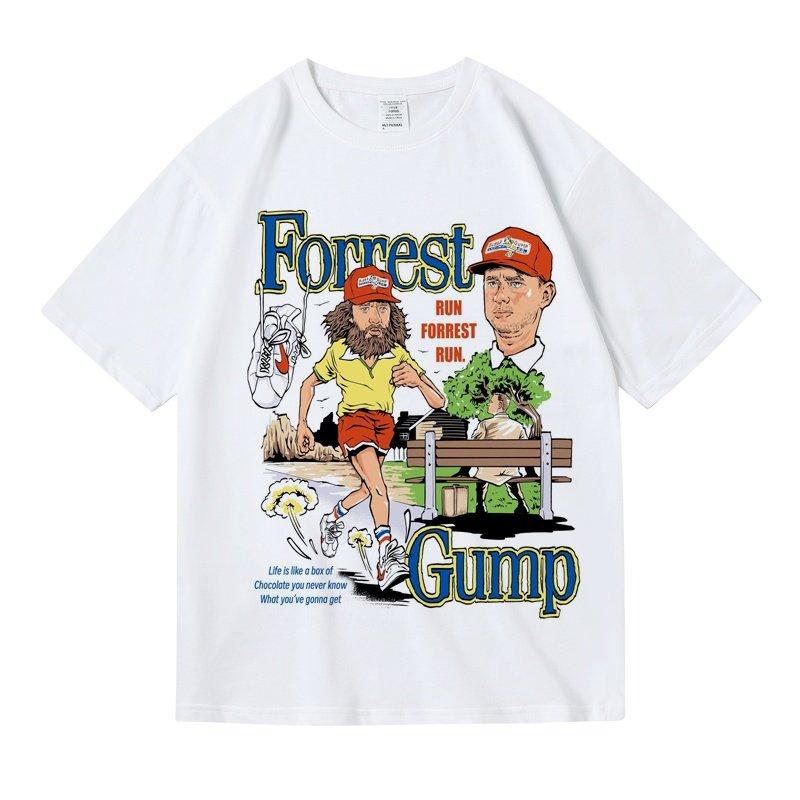 2026 Retro Lagan Classic Movie Collection Print Cotton Roundneck American Short Sleeve for Men and Women