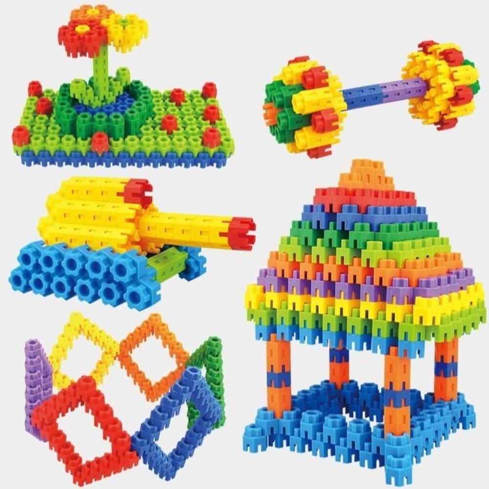 Splicing Building Blocks Colorful Large Particle Building Blocks Parent-child Interactive