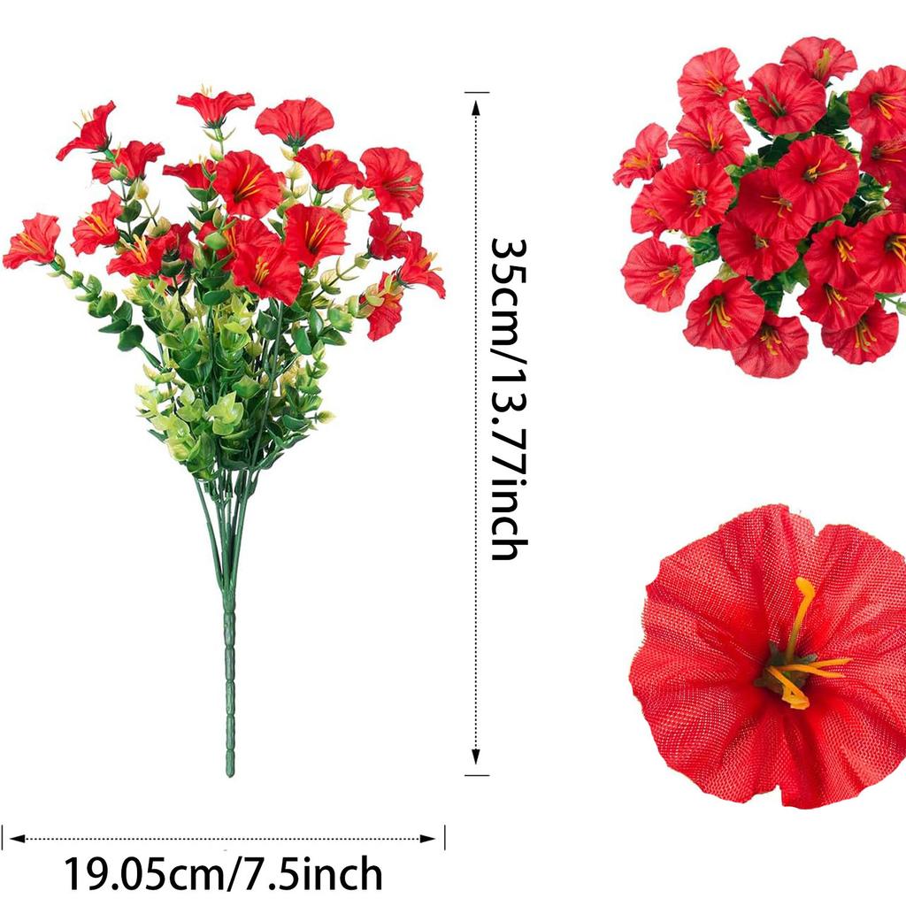 Fiori Artificiali Finti da Esterno Piante Verdi Simulate Eucalipto Campanella Decorazione Fioristica da Esterno Oggetti di Scena per Foto