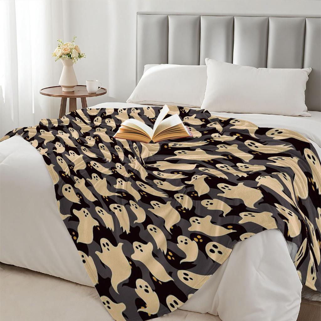 Halloween ghosts Printed Blanket for Sofa Bed Travel Camping Living Room Office Conditioning Blanket for All Seasons Gifts