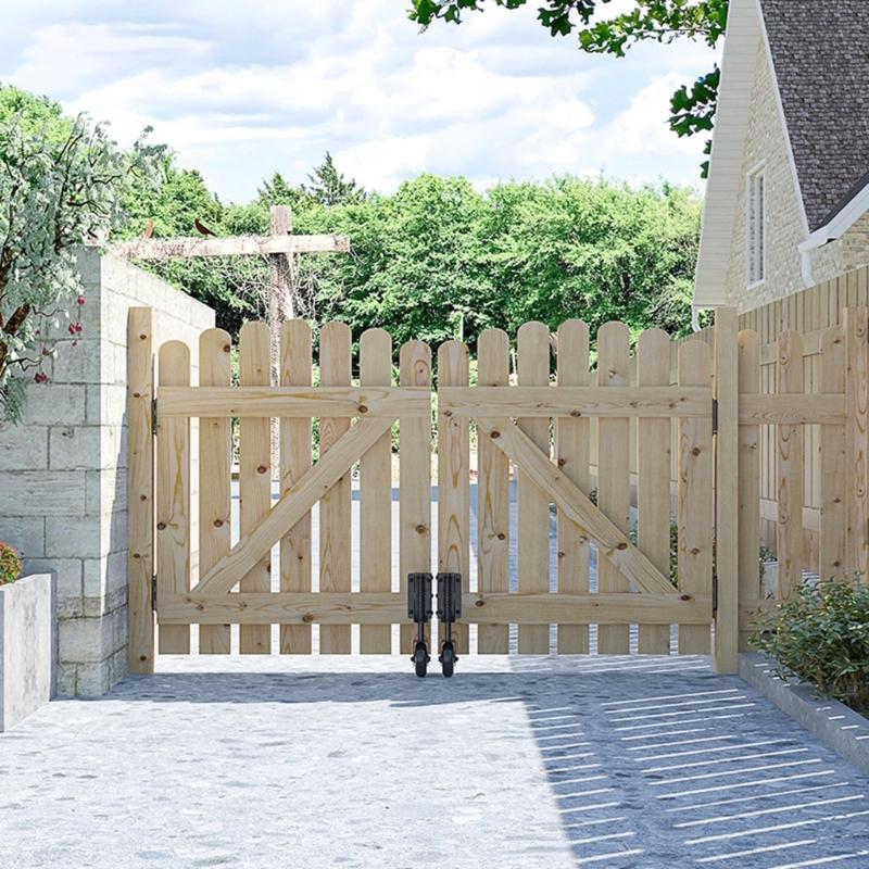 4inch Universals Gate Casters Adjustable Spring Gate Support Wheel Spring Loaded Gate Casters Hardware Easy To Install