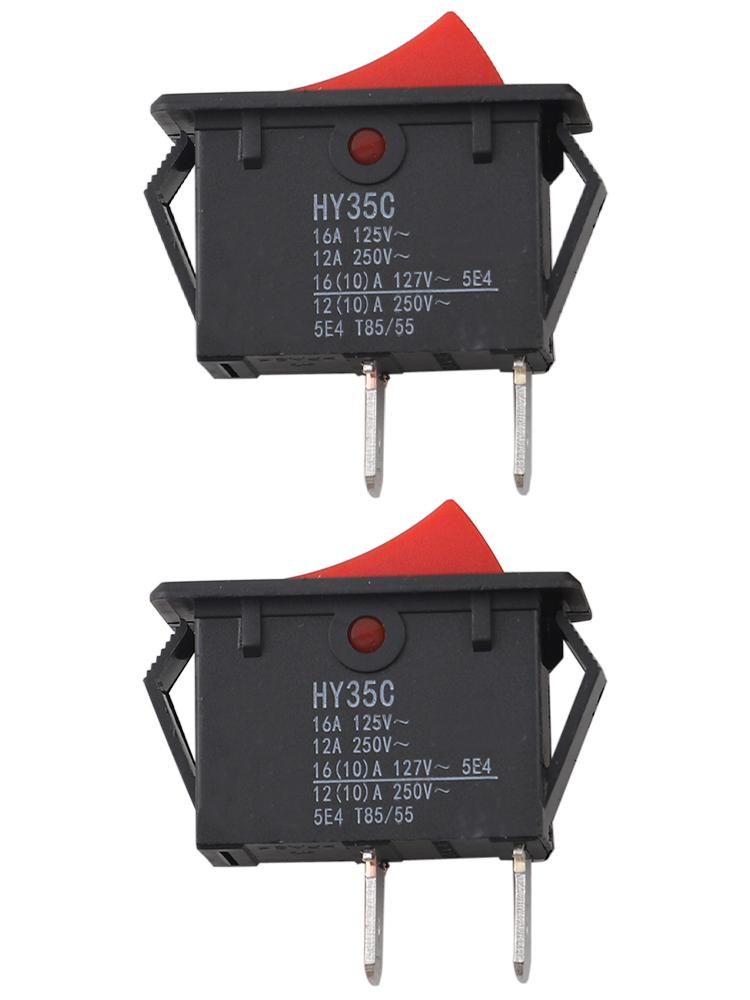 2-Pin Switch HY35C Pushbutton Switch Industrial Applications Industrial And Household Use Weather-Resistant For Air Compressor