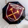West Ham United pattern, automatic folding umbrella, portable and foldable design, 8 ribs, a Christmas or birthday gift.